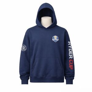 NEW G/FORE Golf Hoodie Mens 2XL Blue USA Ryder Cup Bethpage Spellout Sweatshirt